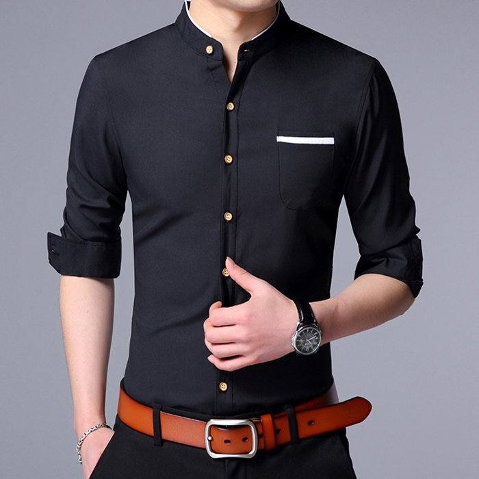 Ban Collar Mens Casual Shirt product image