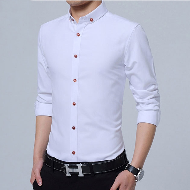 Solid White Cotton Shirt product image